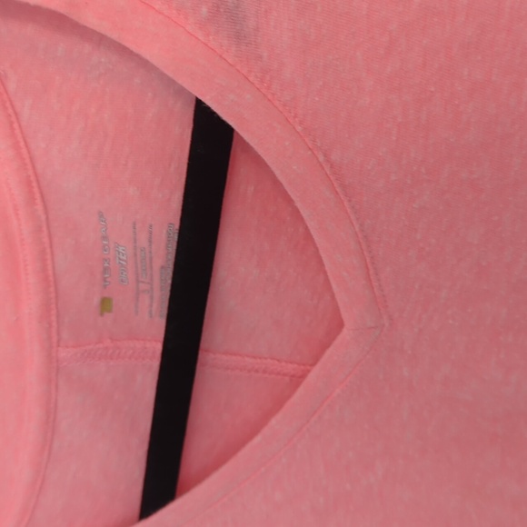 Tek Gear Drytek Size L Light Pink Polyester and Rayon T Shirt - Picture 2 of 3